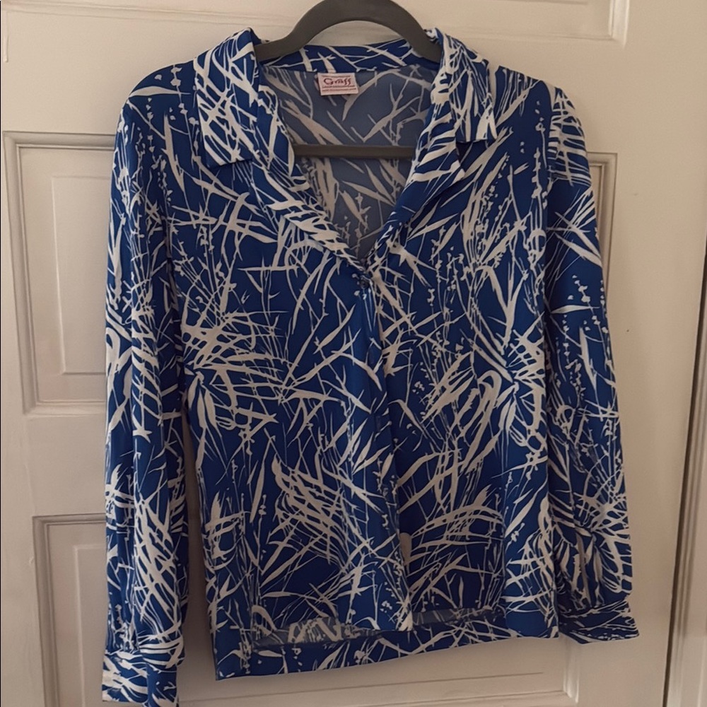 Vintage Blue & White Button Down
